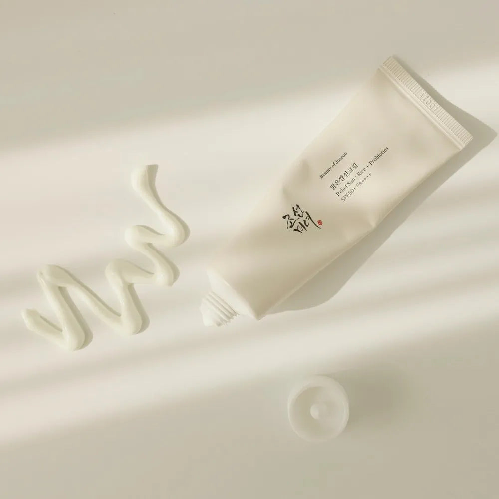 PROTECTOR SOLAR A BASE DE ARROZ Y PROBIOTICOS - RELIEF 50 SPF