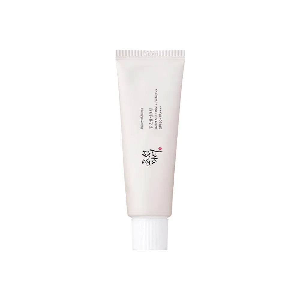 PROTECTOR SOLAR A BASE DE ARROZ Y PROBIOTICOS - RELIEF 50 SPF