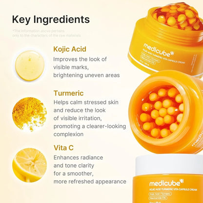 Crema en cápsulas de ácido kójico y cúrcuma | Medicube