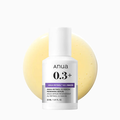 Suero renovador de retinol 0.3+ y niacinamida | Anua