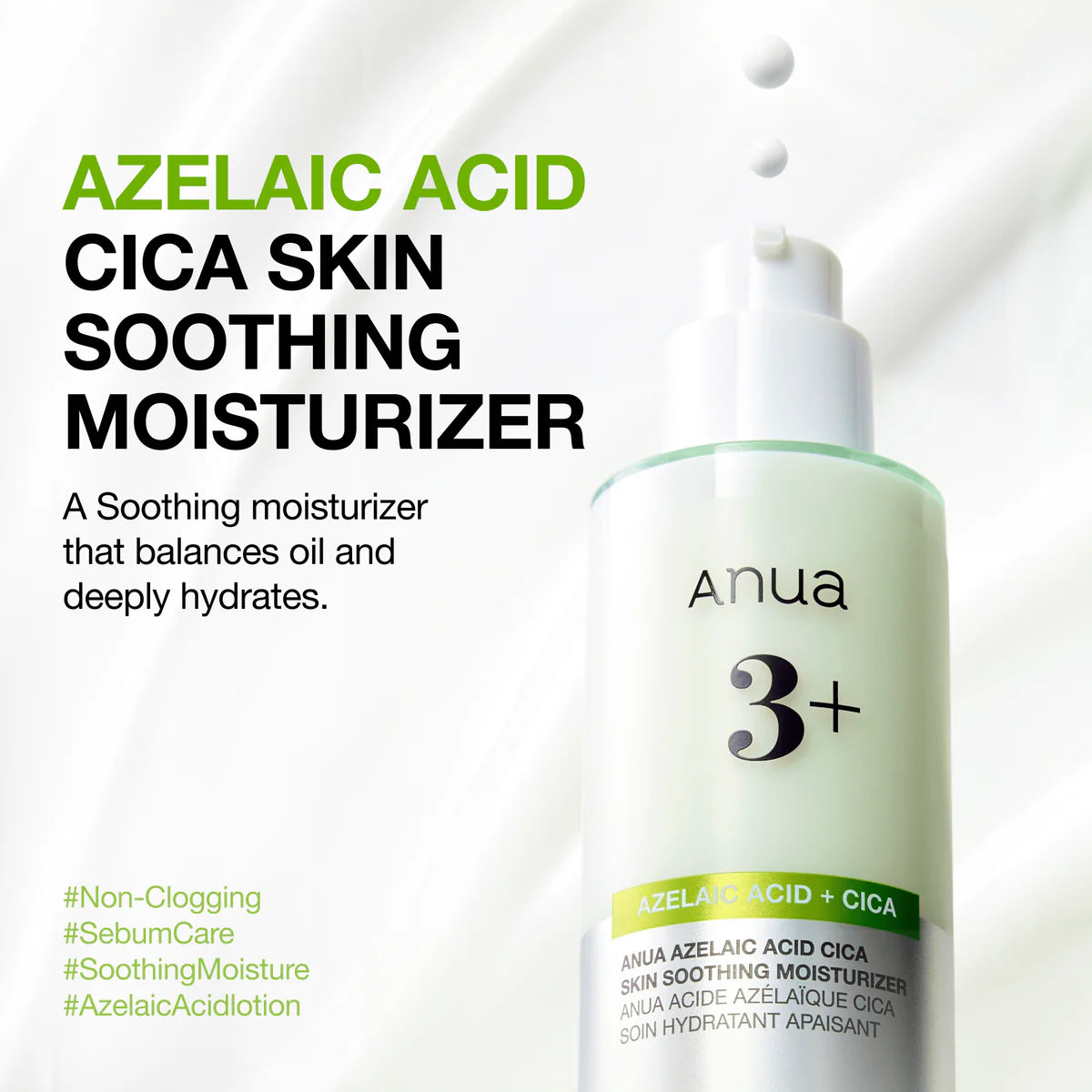Crema hidratante con ácido azelaico y cica | Anua